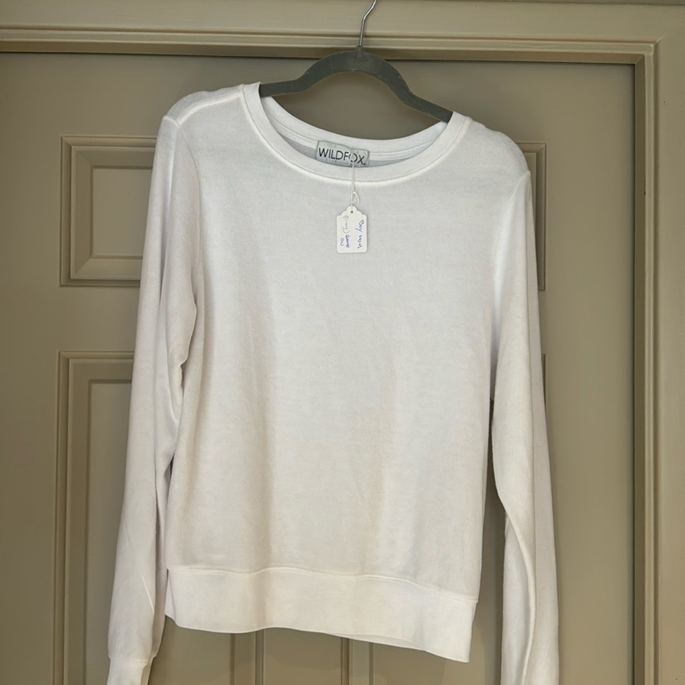 Plain white sweatshirt
